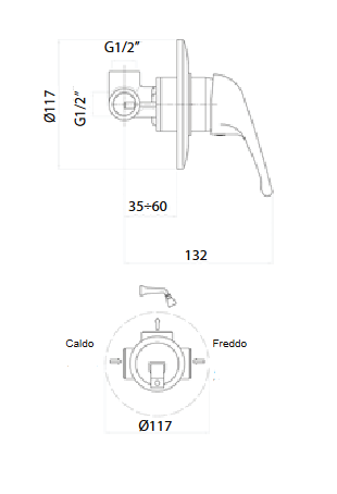 Miscelatore doccia - King