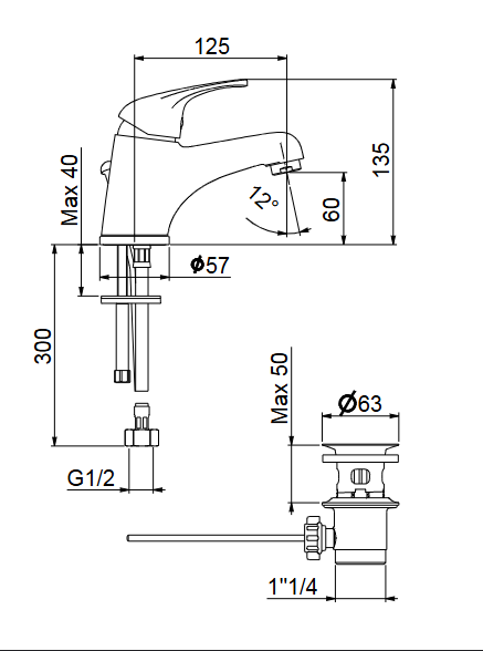 Miscelatore lavabo - King